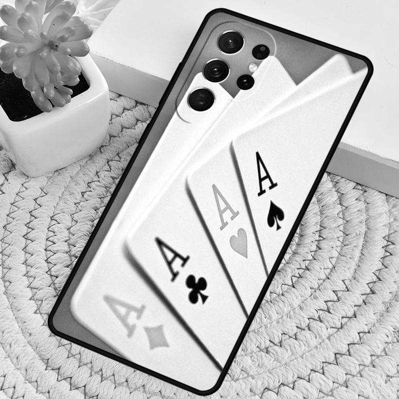 playing card Retro Poker Phone Case For Samsung Galaxy note 10 pro S26 S25 S24 S23 S22 Ultra Plus S21 FE S20 Shockproof Cover