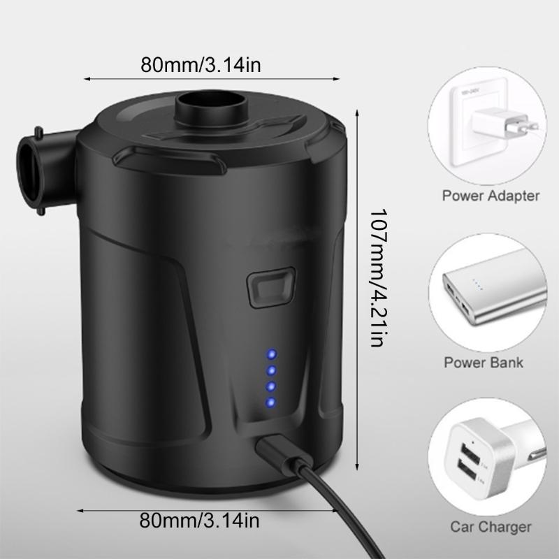 Electric Airs Pump Portable Quickly Airs Mattress Pump with 3 Nozzles Fast Inflates Deflate Pump for Pool Toy Enduring
