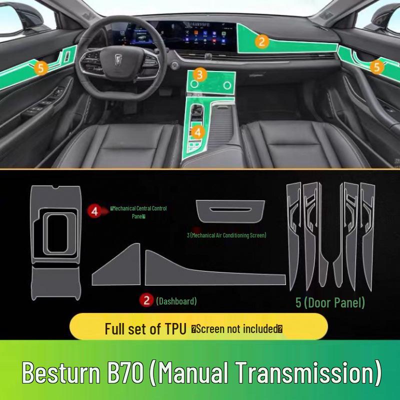 21-25 Model B70 Screen Center Console Trim Film - Transparent Car Interior Protector