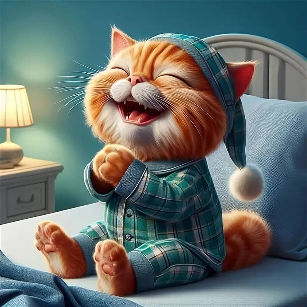 

Алмазная живопись Новые круглые стразы Кошка Животное Домашнее хозяйство Полная круглая алмазная мозаика Настенный декор Гостиная Round 20x20cm