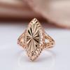 New Fashion Glossy Rings For Women Unusual Creative Hollow Rhombus  Rose Gold Ethnic Bride Vintage Jewelry Quality Ring