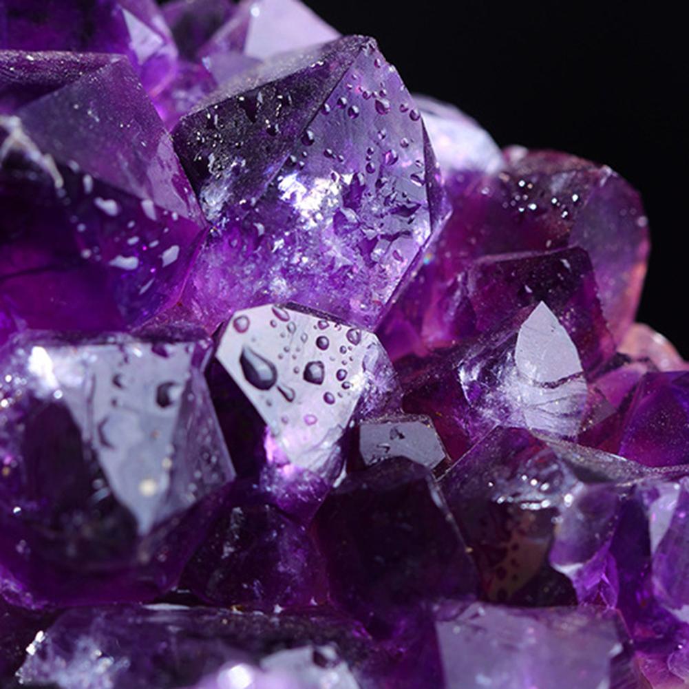 Raw Amethyst Quartz Mineral Specimen Purple Crystal Healing Natural Stones Home Room Office Decoration Irregular Cluster