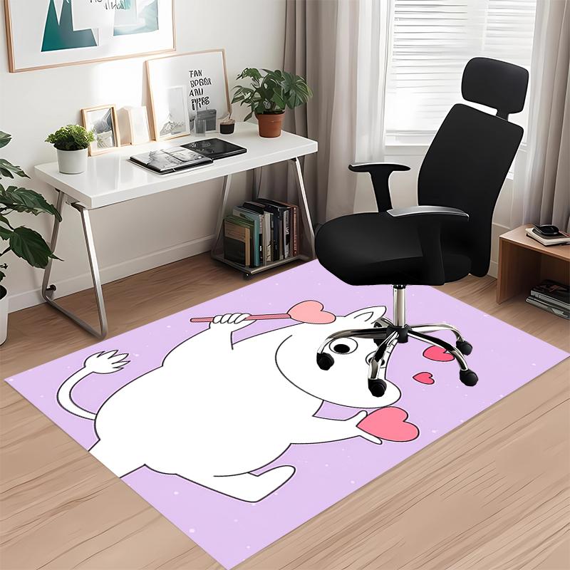 Moomin Teppich für Bürostuhl Wohnzimmer Schlafzimmer Küche Dekor Geschenke