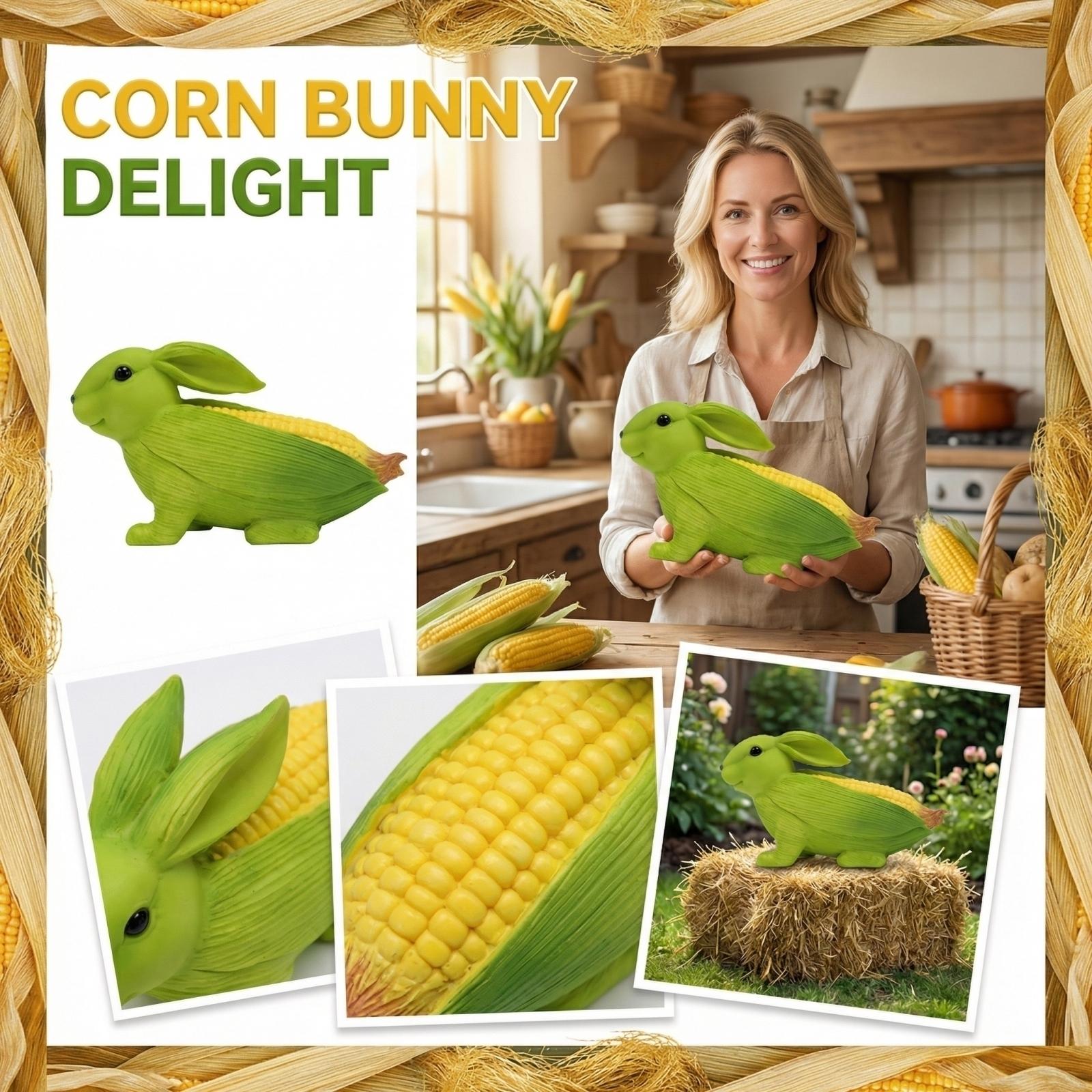 

Cute Bunny Garden Statue - Adorable Corn Bunny Resin Ornament, Suitable For Outdoor Patio And Decoration One Size