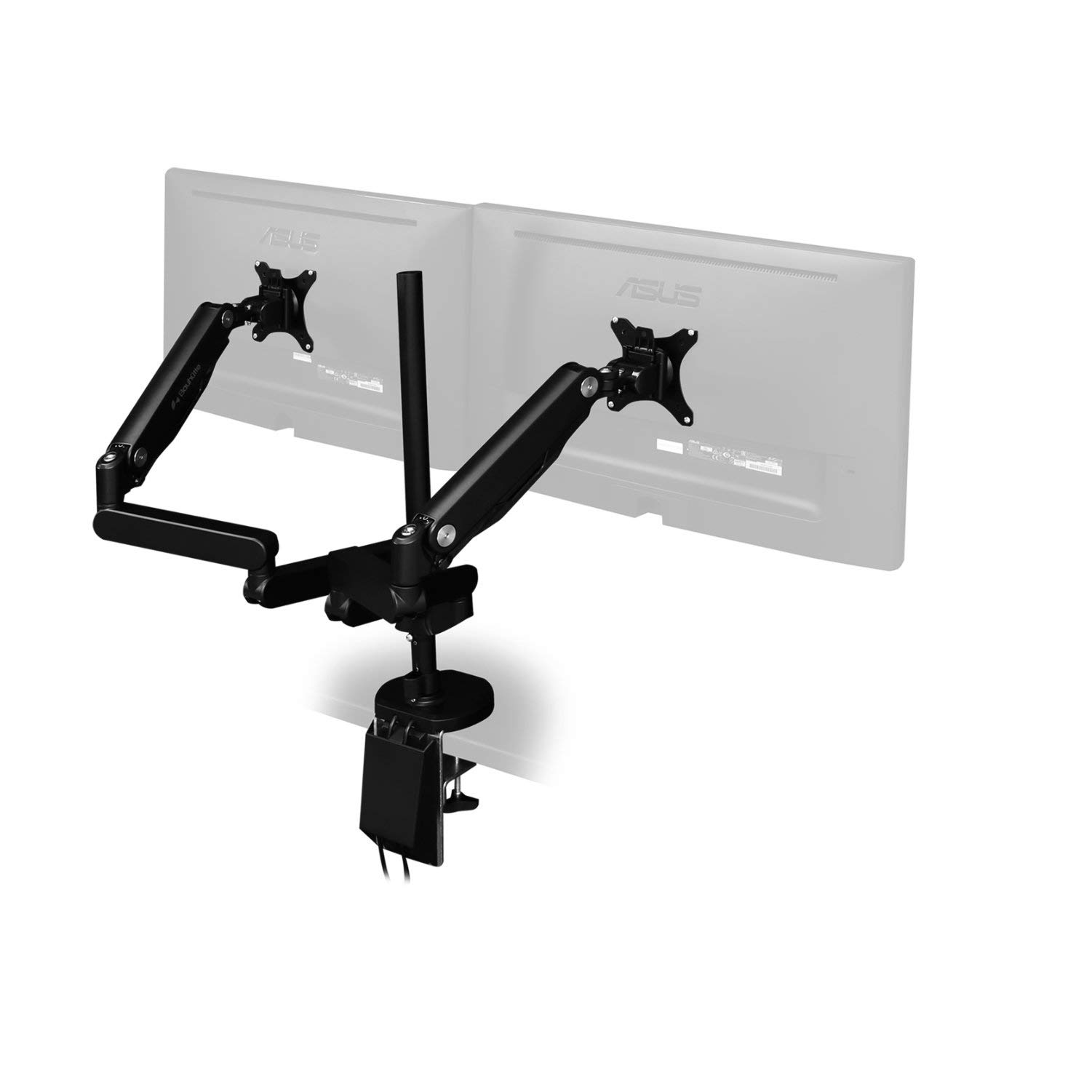 

Bauhutte Long Monitor Arm GS Dual BMA-2GS-BK Operating Distance Maximum Approximately 76cm (per arm) Gas Pressure Type Compatible with 34 Inches