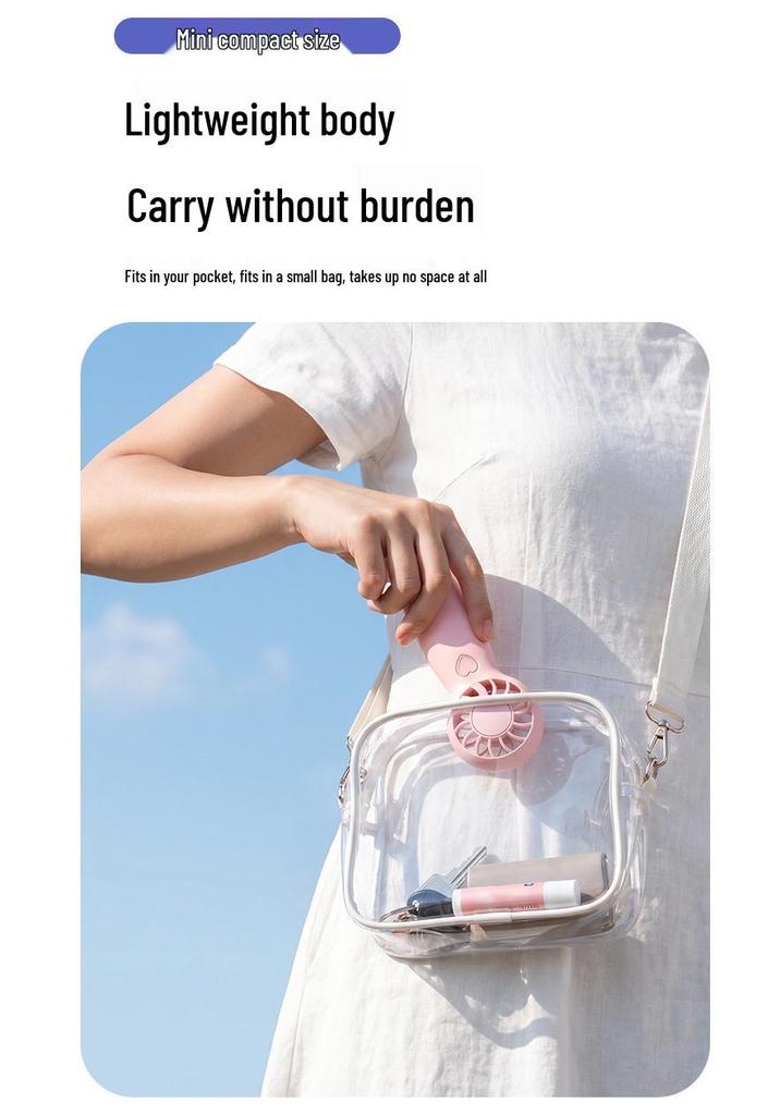 Portable Mini Handheld Smart Fan with Digital Display
