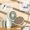 Mini Clip Fan,Portable Fan Hanging Neck USB Rechargeable Fan 3-Speed Small Outdoor Work Camping Waist Fan for Sports Hiking