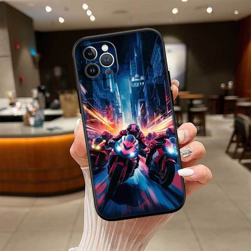 Motorcycle Racing Phone Case for Xiaomi Poco C40 C51 C50 C55 C65 C71 C75 C85 F8 F7 F6 F5 F3 F2 X7 X6 X4 X3 X2 M7 M6 M5 M4 M3 M2 Pro
