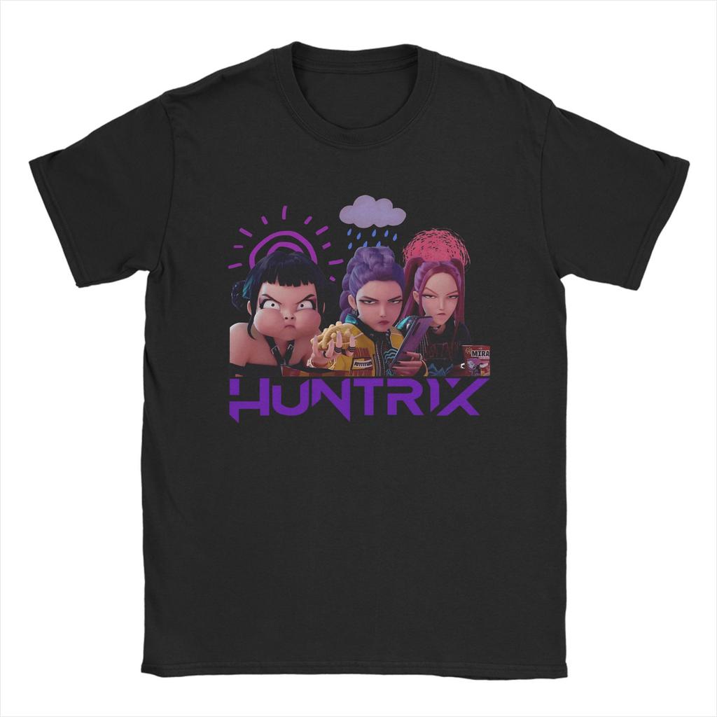 Streetwear T-Shirt Sommer HUNTRIX Schlechte Laune Rumi Zoey Mira Kpop Dämonenjäger Hippie T-Shirts 100 Baumwolle T-Shirt für Männer