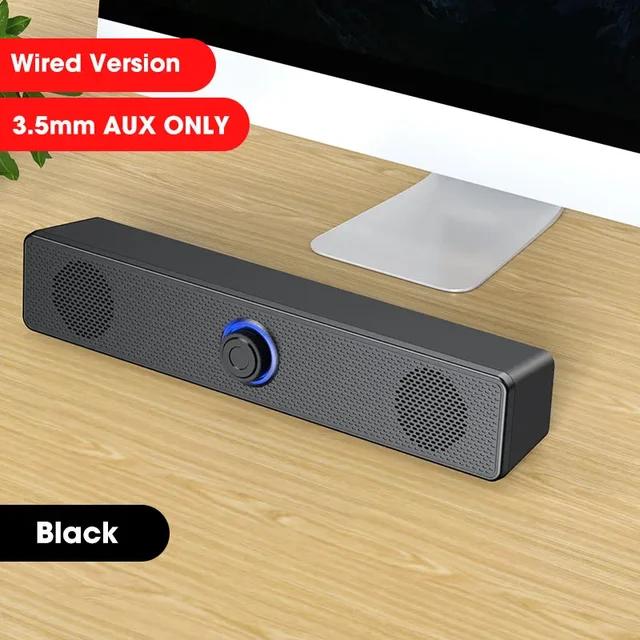 

PC Soundbar Wired and Wireless Bluetooth Speaker USB Powered Soundbar for TV Pc Laptop Gaming Home Theater Surround Audio System Speaker