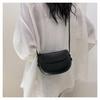 New Fashion Saddle Bag for Women Simple Style Faux Leather Shoulder Crossbody Purse Casual Commute Handbag