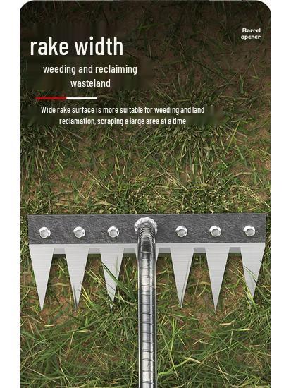 Manganese Steel Five-Tooth Weeding & Planting Rake - Multifunctional Soil Loosening Tool