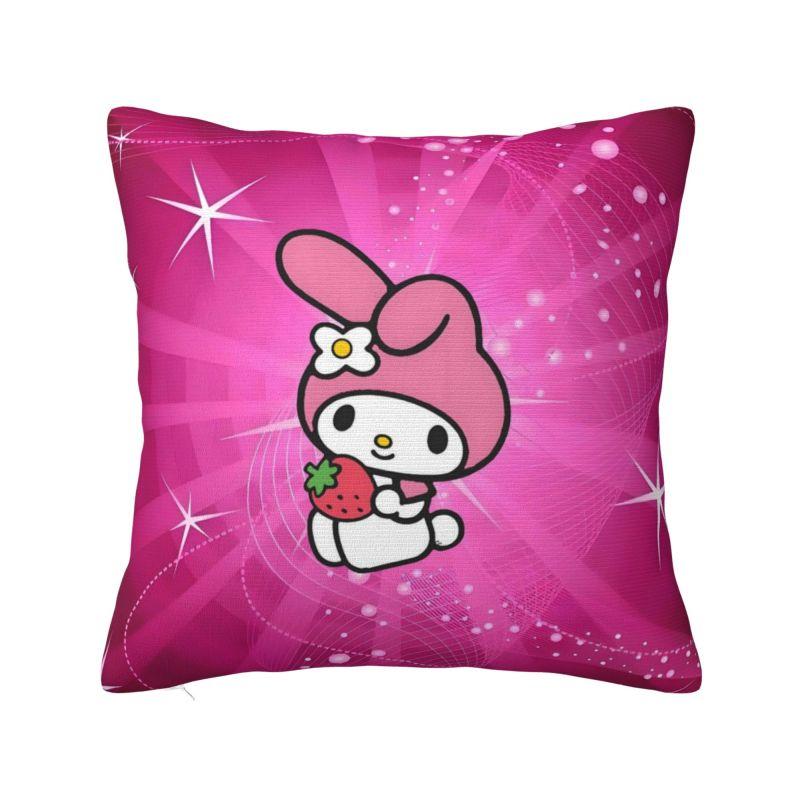 Custom Luxury Sanrio My Melody Anime Cushion Cover for Sofa Polyester Cartoon Cute Throw Pillow Case Bedroom Decoration