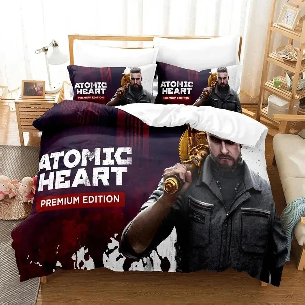 Game Atomic Heart Bedding Set Duvet Cover Bed Set Quilt Cover Pillowcase Comforter King Queen Size Boys Adult Bedding Set
