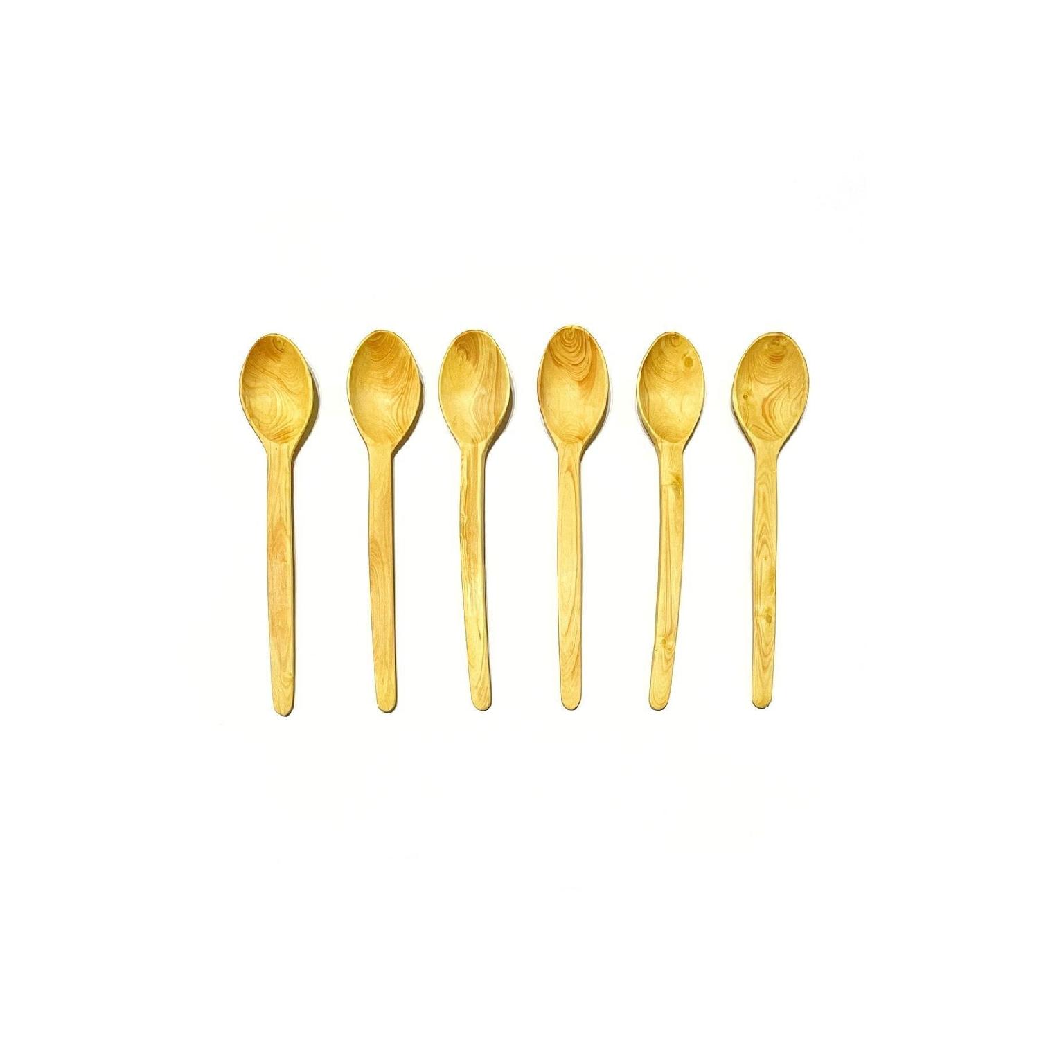 

6-piece Boxwood Dinner Spoon Set - Wooden Wooden Spoon