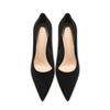 Fashion 2025 Spring New Black High Heels Sexy Stiletto Pointed Toe Platform Lady Party Single Shoe Career Suede Womens Pumps Size 34-39