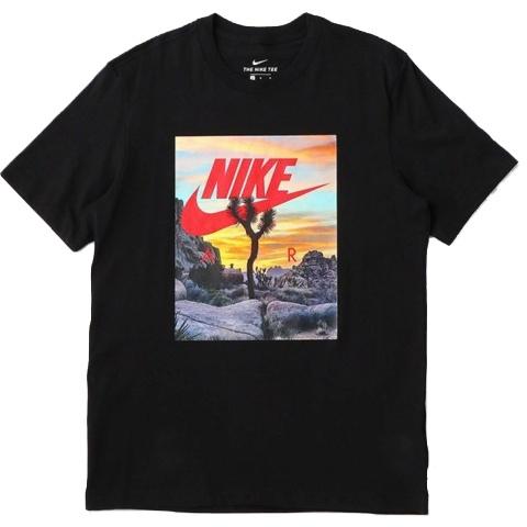 Nike Sportswear Printing Pattern Round Neck Short Sleeve Black Men s CT6885-010 M