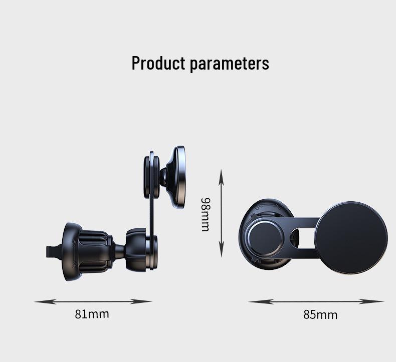 Suport magnetic rotativ 360° pentru telefon de mașină - Aliaj de aluminiu montare pe ventilație