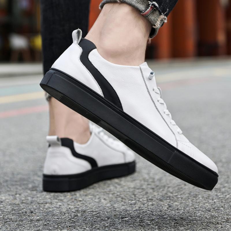 Fashion Men's Fashionable Casual Sports Shoes Comfortable Soft Sole Lightweight Breathable Lace Up Casual Oxford Leather Shoes Size37-47