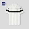 HLA Men's Lightweight Business Contrast Stripe Polo Shirt