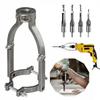 Square Hole Drill Fixed Bracket Adjustable Clamp Sturdy Electric Drill Mounting Bracket Portable Precision Drill Bit Adapter