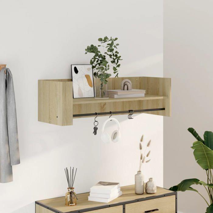 VidaXL Étagère murale chêne sonoma 100x35x30,5 cm bois d'ingénierie, étagère murale cube, organisateur cube, étagère 848460