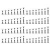 80Pcs Assorted Size Leather Rivets Stainless Steel Binding Screws Fasteners for Leather Working Project Bookbinding