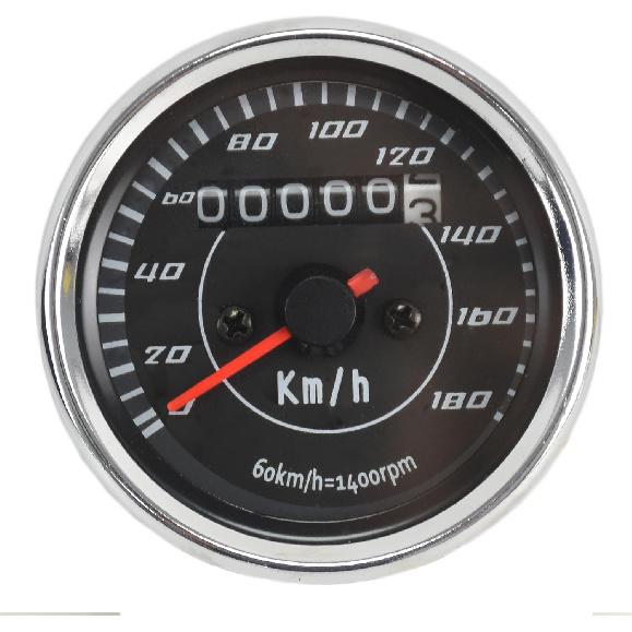 0051 Motorcycle Speedometer Odometer Gauges Aluminum 60MM/2.56IN Universal for Honda Yamaha Suzuki Kawasaki Silver серебряный