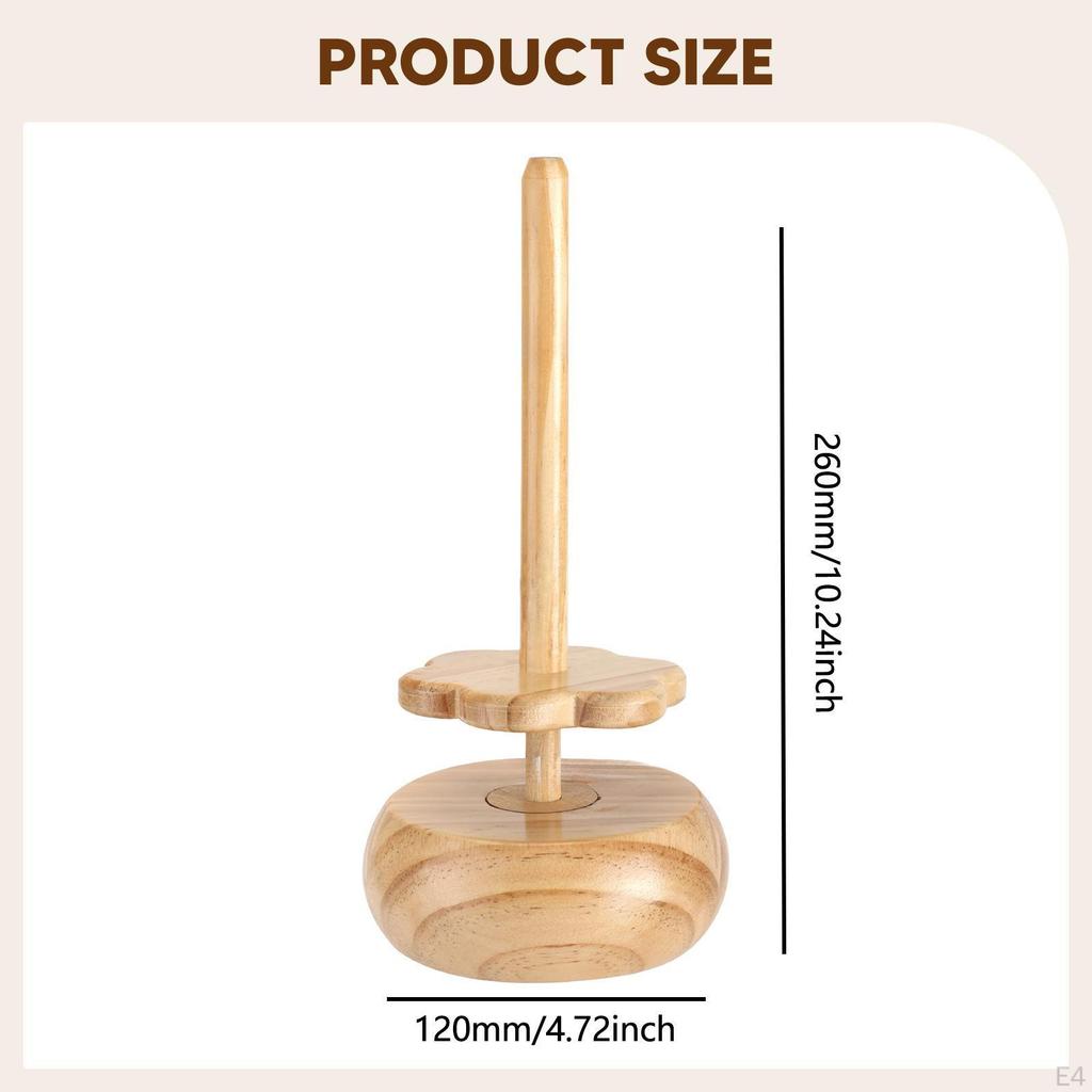 Yarn Holder for Crocheting and Knitting, Sewing Supplies Storage Gift Spindle Dispenser Wooden