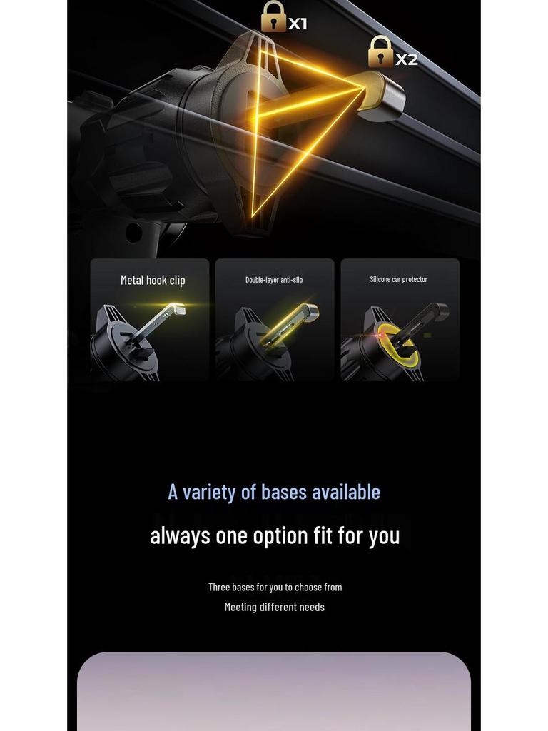Universal Electric Car Phone Holder with Air Vent Clamp