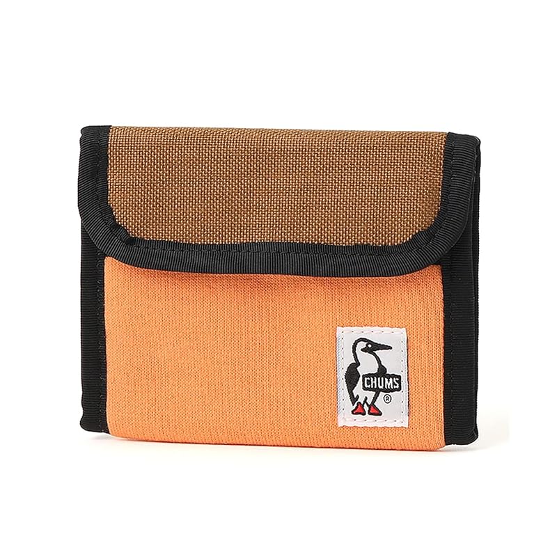

[Chums] mens wallet Trifold Wallet Sweat Nylon Orange/Lt.Brown