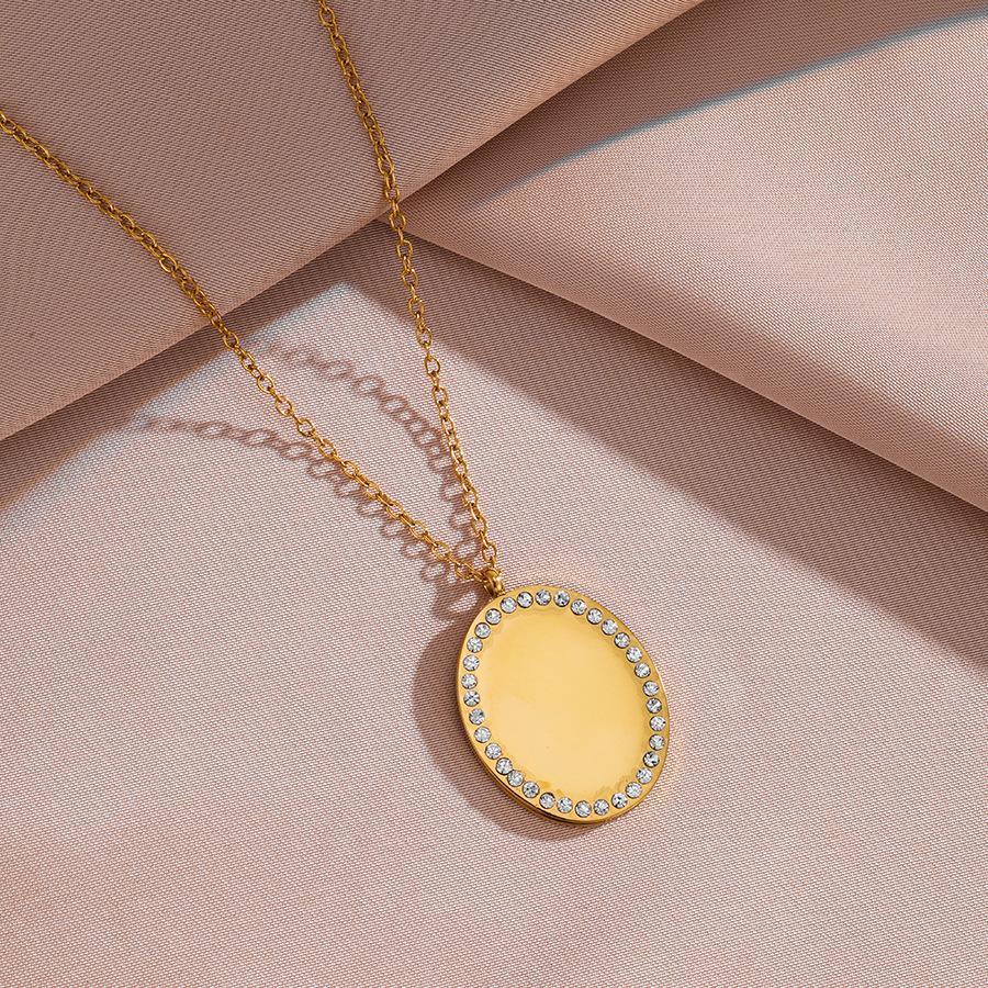 Fashion French pure heart necklace women's retro versatile temperament peach heart shape rhinestone collarbone chain pendant high sense