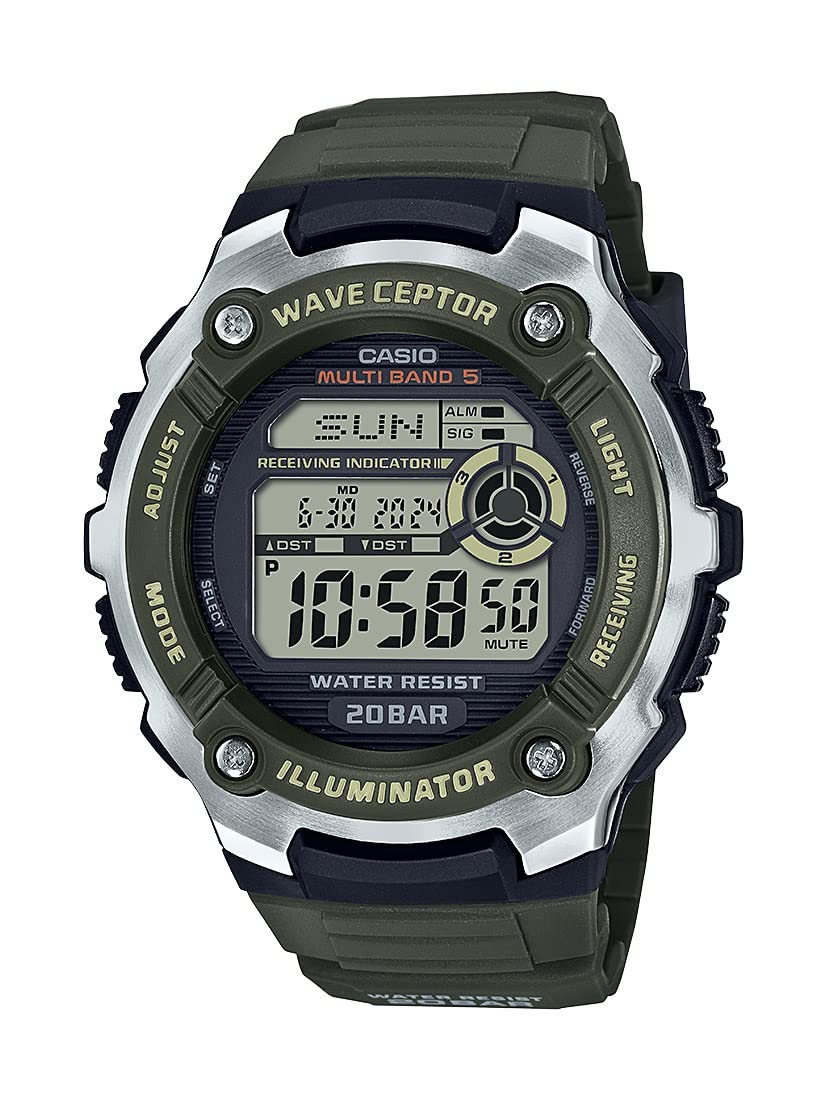 Casio Wave Ceptor Illuminator Multi-Band 5 Watch WV-200R-3A Men s Green