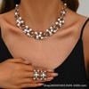 Alloy Rhinestone Wedding Necklace Earrings Bridal Wedding Accessories Banquet Ladies Jewelry