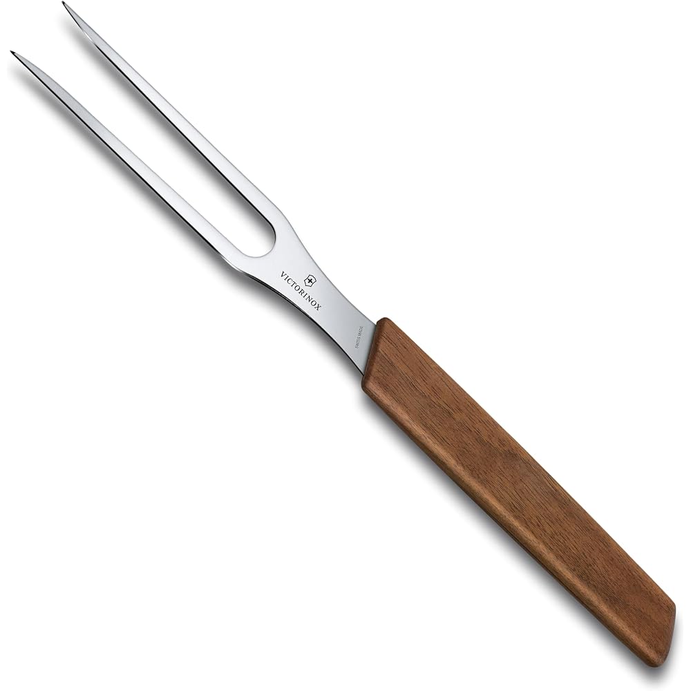 Victorinox Swiss Modern Carving Fork 15cm Wood Beef BBQ Kitchen Tool