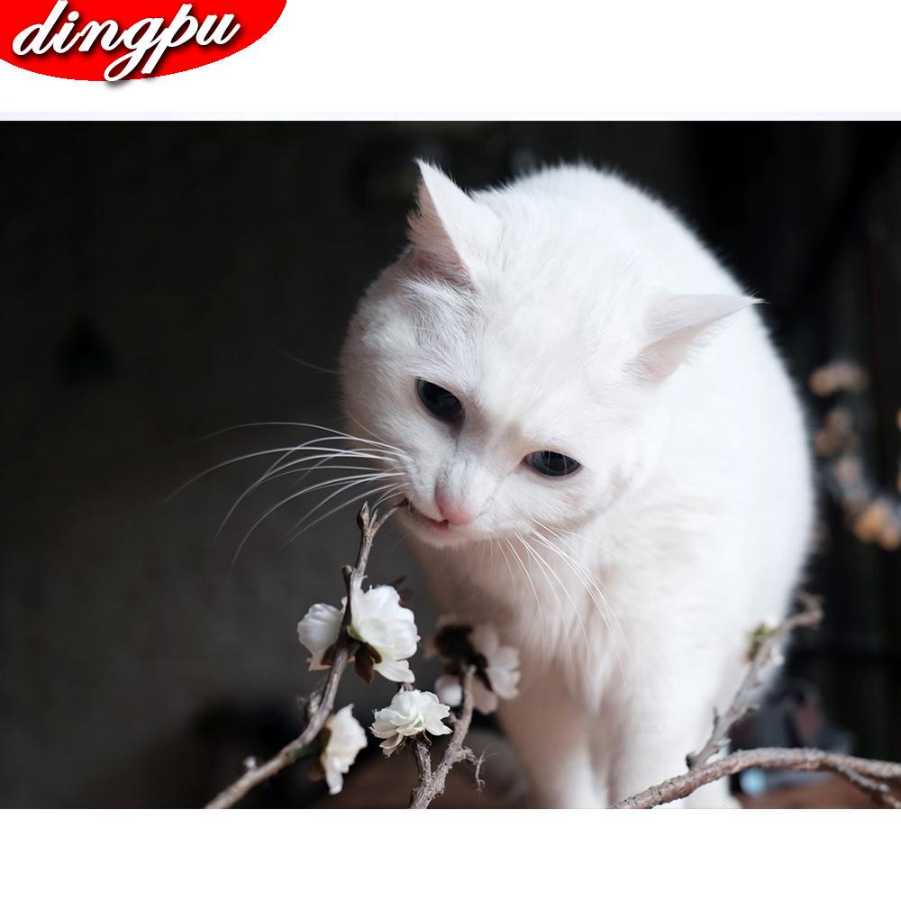 DIY Diamond Painting 5D Animal Full Round Diamond Mosaic Cat Embroidery Home Decoration Sale