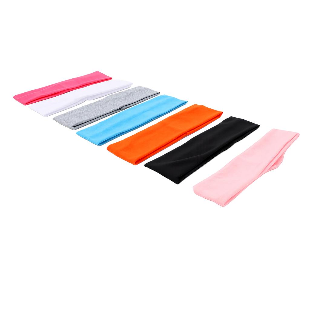 7 Pcs Headbands for Women Soft Non Slip Elastic Sports Hair Bands Sweatbands for Workout Running Cycling