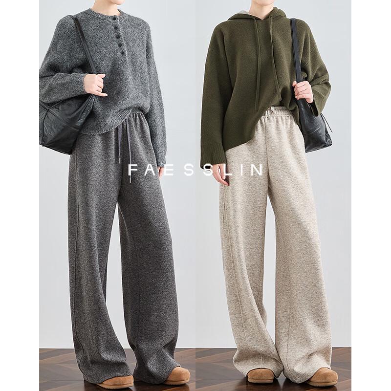 

FAESSLIN Женские теплые повседневные брюки прямого кроя из смесовой шерсти M