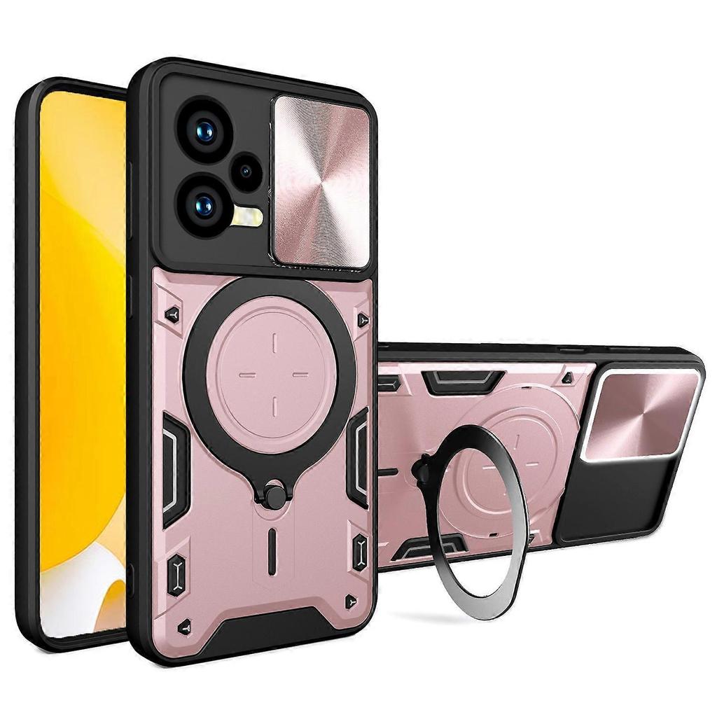 For Xiaomi Redmi Note 12 5G (India)/(Global)/Poco X5 5G Slide Camera Lid Phone Cover PC+TPU Kickstan