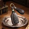 The Key Cover Is Suitable for Nissan Folding Key Bag, Genuine Leather, Handmade Auto Supplies.