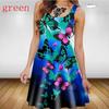 Plant Flowers 3D Printed Women Dress Elegant Sweet Casual Sleeveless A-Line Dresses  Oversized Summer Sexy Clothing Sundress