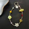 Summer Flower Beaded Chain Cute Creative Short Anti Loss Pendant for Girls Universal Simple Personality Accessory