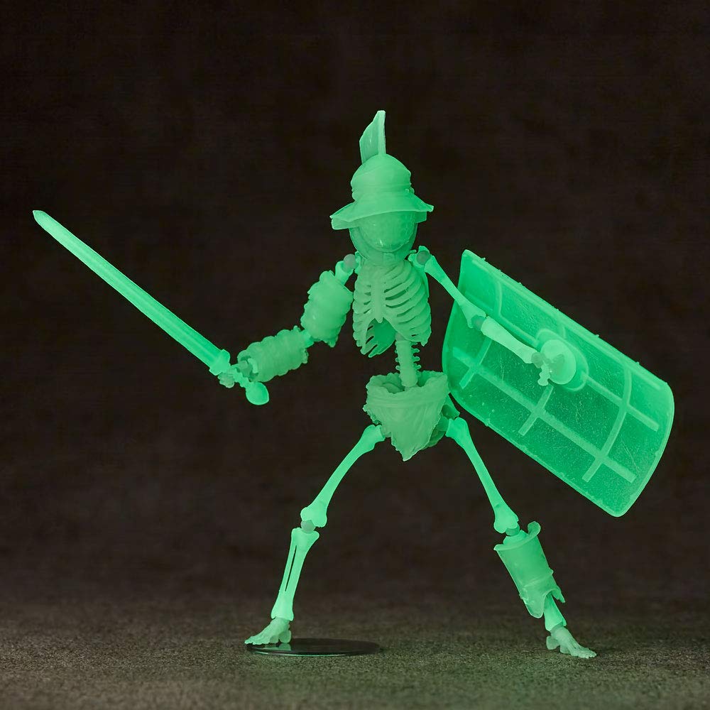 Kaiyodo Takeya Style Jizai Okimono Fish Helmet Warrior Murmillo Glow-in-the-Dark Version Approximately 165mm Tall PVC & ABC Painted Movable Figure