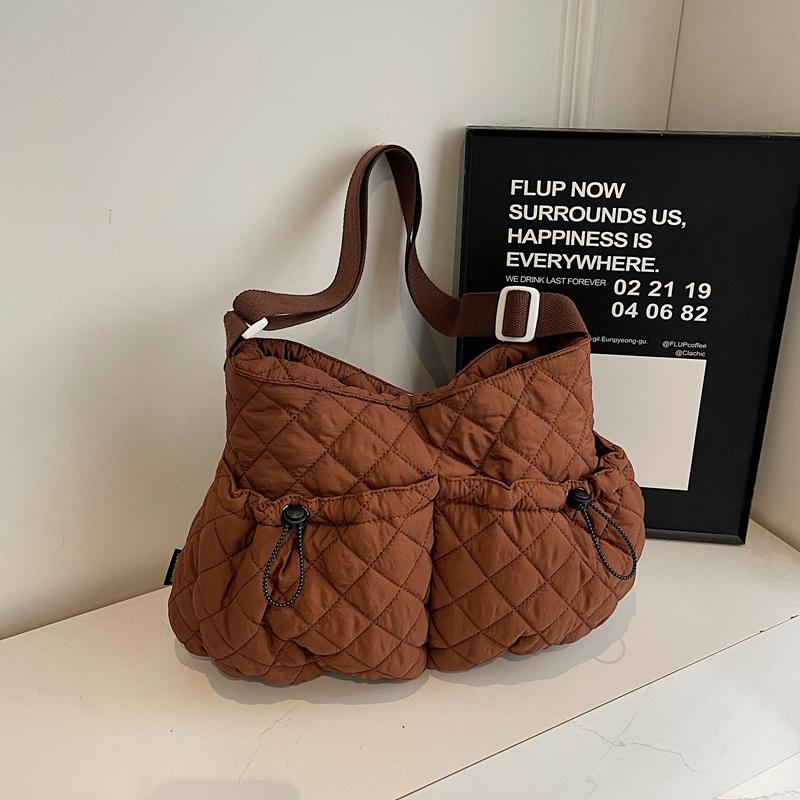 Large Capacity Tote Bag Women's Rhomboid Bag Commuter Crossbody Bag