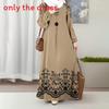 Religious Tribal Maxi Dress With Printed Fabric For Formal Events And Home Use