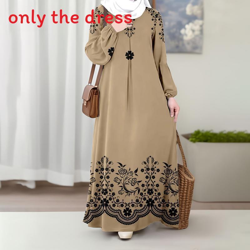 Religious Tribal Maxi Dress With Printed Fabric For Formal Events And Home Use