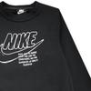 Nike Logo Print Crewneck Sweatshirt Kids Sweatshirts Black CZ6108-010