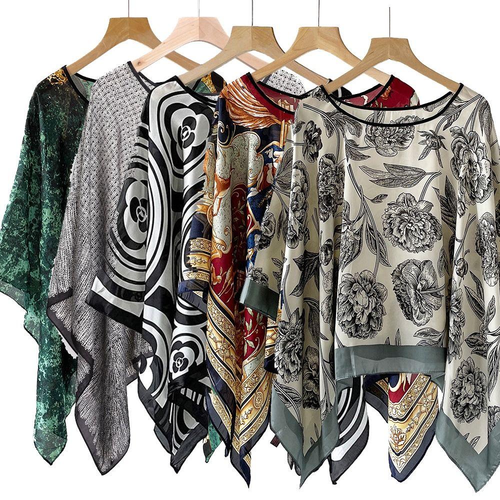 110x110cm Seidenschal Damen Großes Taschentuch Trendiges Bandana Foulard