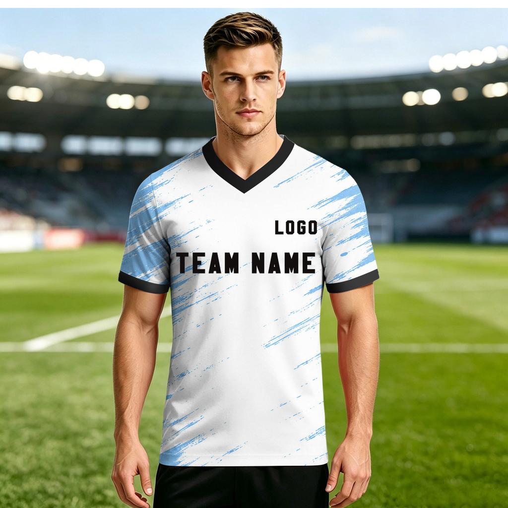 Retro Style International Soccer Fan Jersey Unisex Short Sleeve V Neck Team Shirt Personalized Number and Name Customizable Football Tee