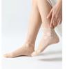 Ladies Invisible Lace Socks Thin Boat Socks Hollow Non-slip Transparent Rose Socks